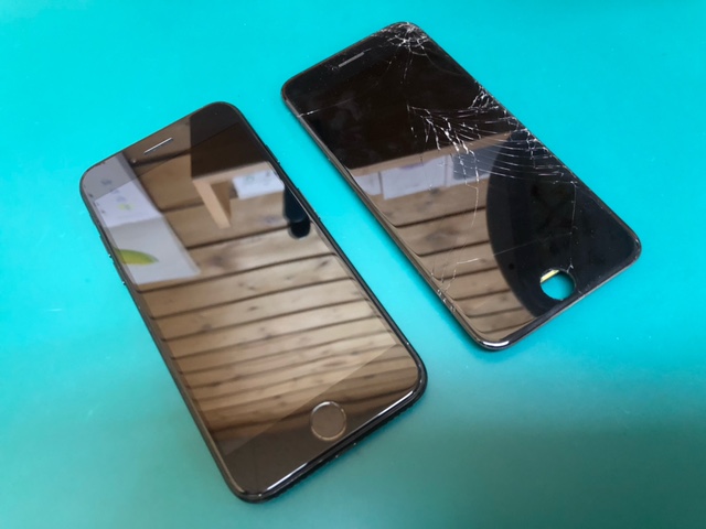 iPhone画面割れ修理のビフォーアフターをご紹介いたします。
