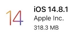 Appleが、iOS 14継続ユーザー向けのアップデートとなる「iOS 14.8.1」の提供を開始しました。