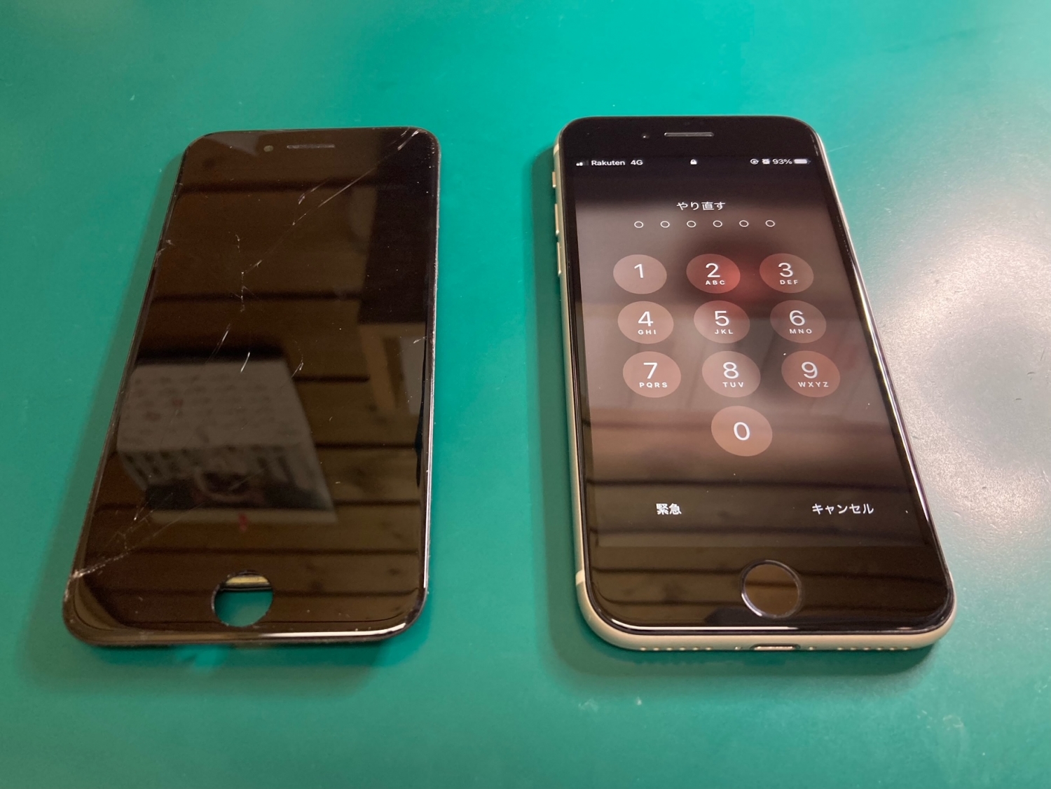 iPhone画面割れフロントパネル交換作業時間60分～お気軽にご相談ください。