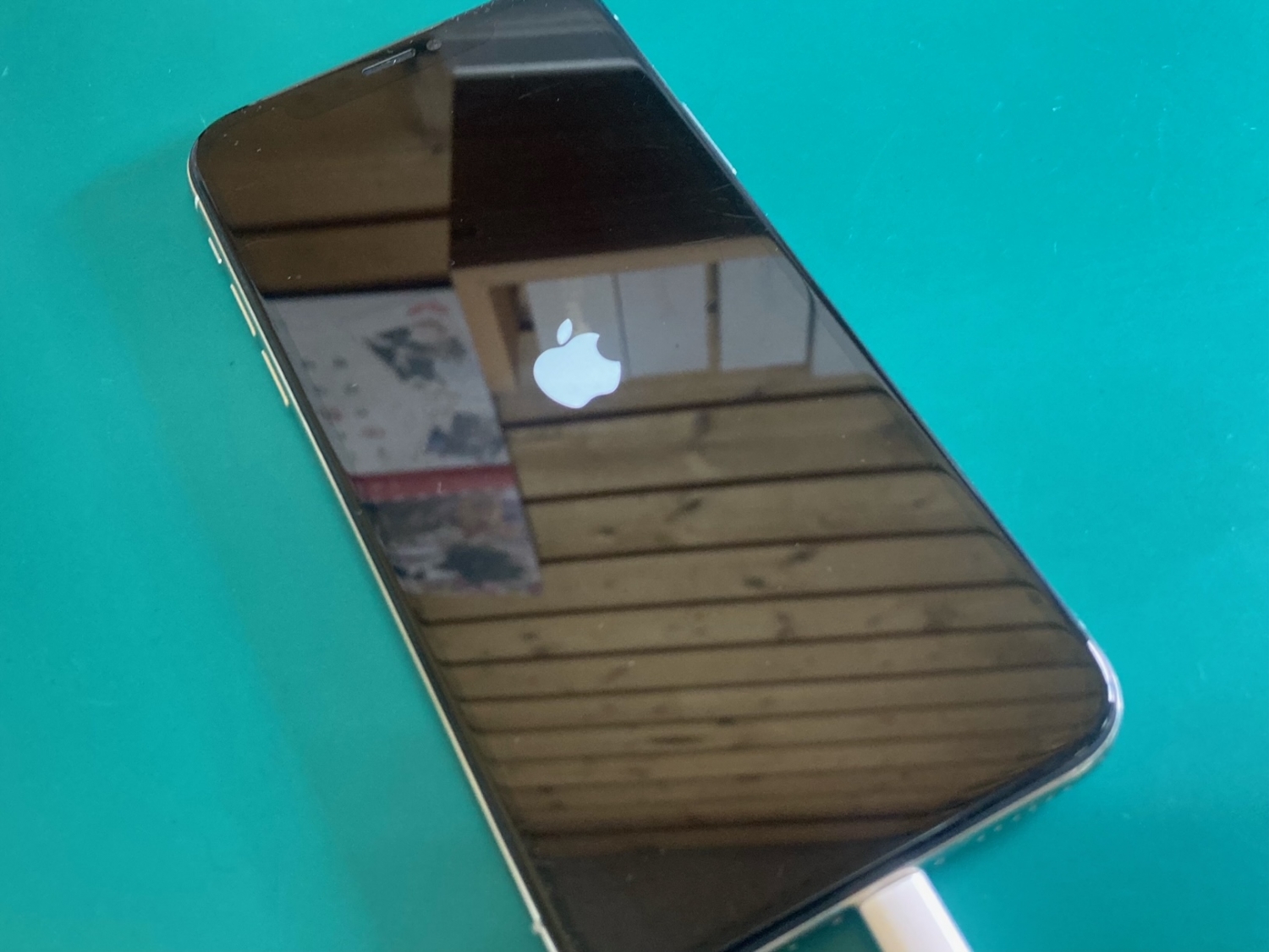 リンゴマークが繰り返し表示され、ホーム画面にたどり着けない症状のご相談をいただきました。