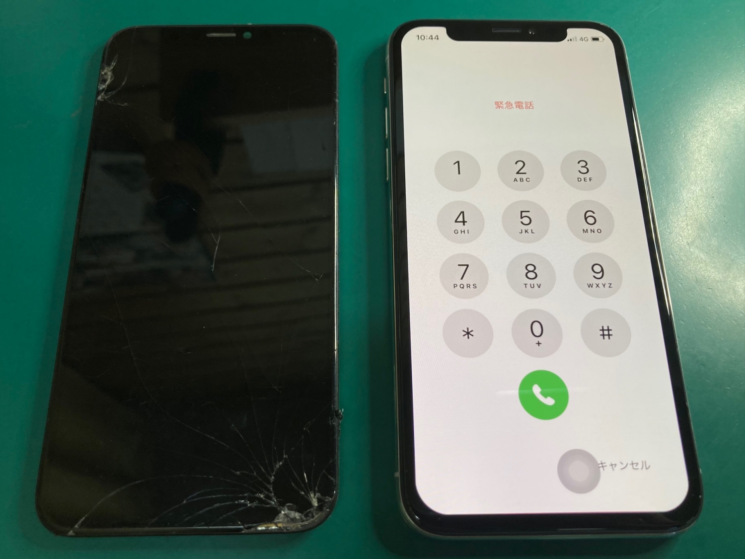 iPhone画面ひび割れのご相談をいただき、フロントパネル交換で綺麗に直りました。