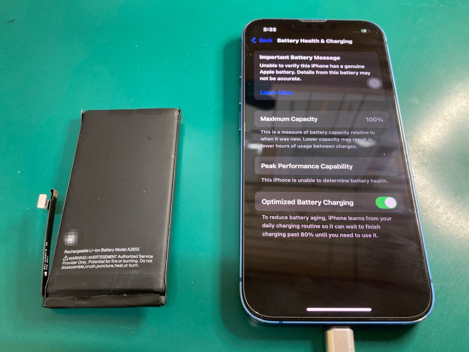 iPhone 13バッテリー膨張による画面浮き・起動不良のご相談をいただきました。