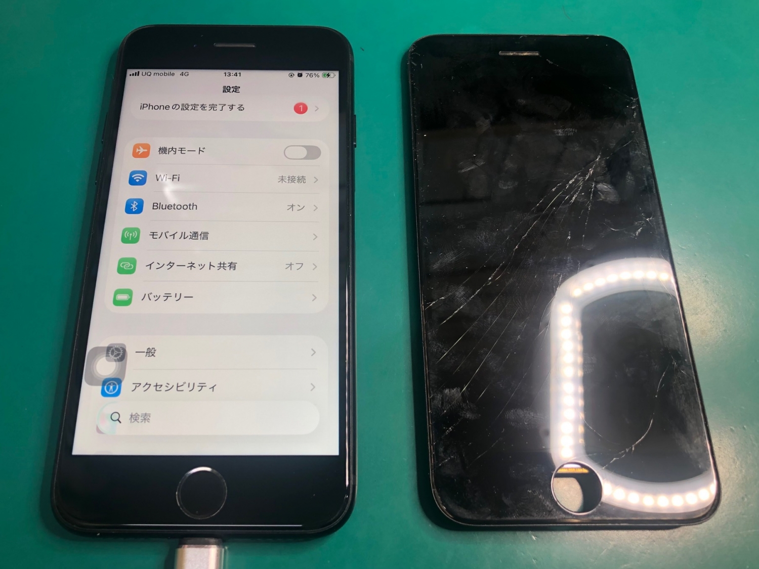 ひび割れたiPhone SE2の画面も、フロントパネル交換で安心してお使い