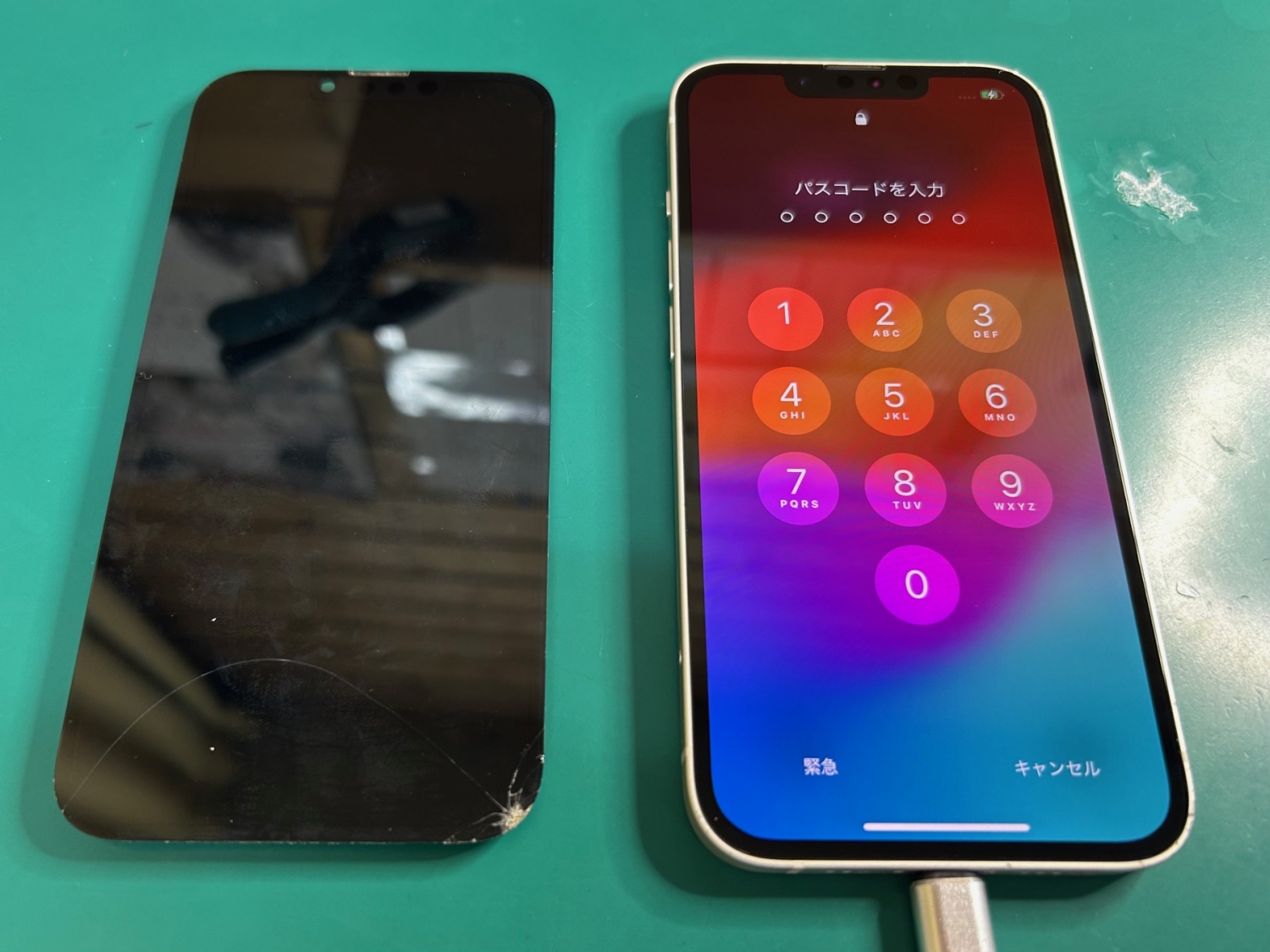 バイブのガタガタ音＋画面割れのiPhone 13、快適にお使いいただける