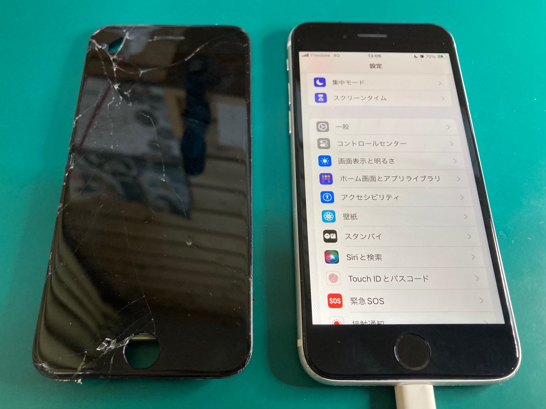 iPhone8 画面破損あり iPhone8修理】画面が外れるほどの衝撃…！その弊害とは？【図解