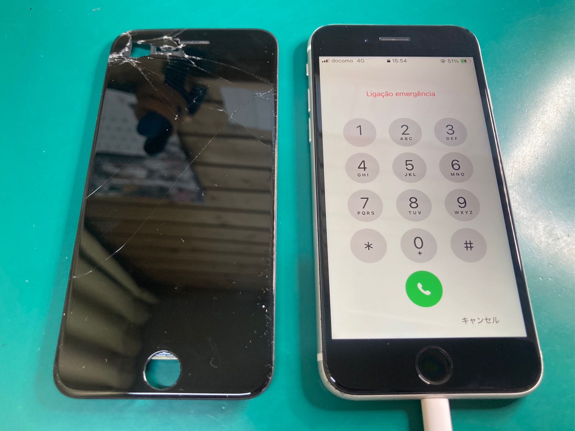 iPhone X64GBスマートフォン 上部ひび割れあり 11264494-93B2-4610-8DD4-
